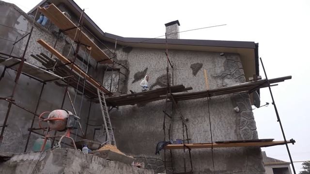 декоративная штукатурка фасада дома утеплённый пенопластом. мастер класс смотреть онлайн