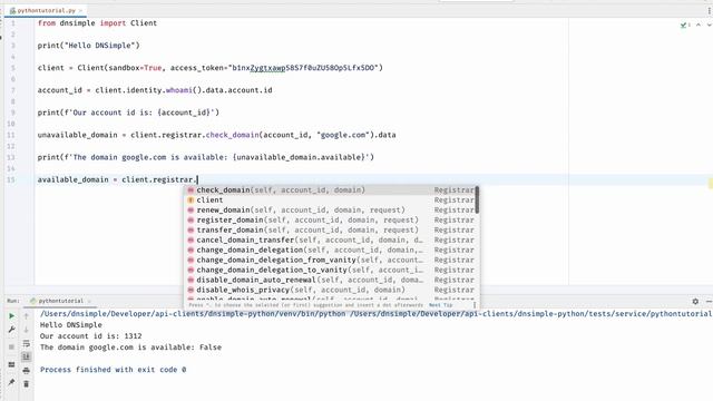 How to register a domain with dnsimple in python смотреть онлайн
