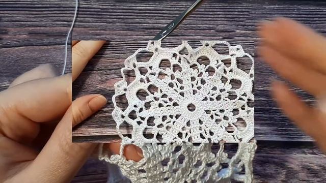 Ажурная салфетка крючком мастер-класс. Зимняя коллекция 1/29 смотреть онлайн