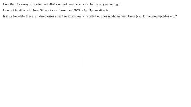 Magento: modman: Is it ok to delete .git subdirectories? смотреть онлайн