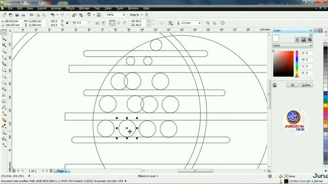round shape logo design|| Corel draw|| CDR file free download|| смотреть онлайн