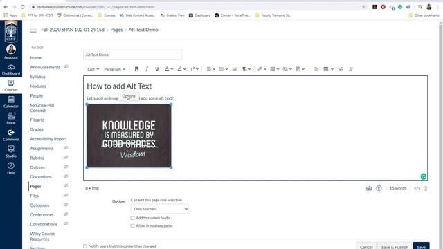 Adding Alt Text to Images in Canvas смотреть онлайн