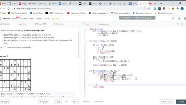 LeetCode - Sudoku Solver - Python смотреть онлайн
