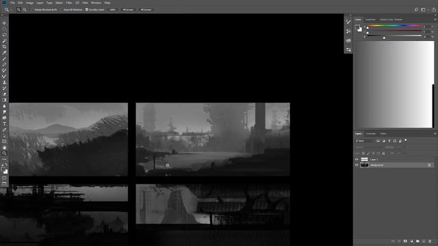 ? Thumbnail sketches - Photoshop - Malarstwo Cyfrowe - LIVE Digital Painting #18 смотреть онлайн