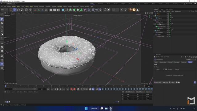 Build Donut Model - Corona Render - Cinema 4d 2023.1 смотреть онлайн