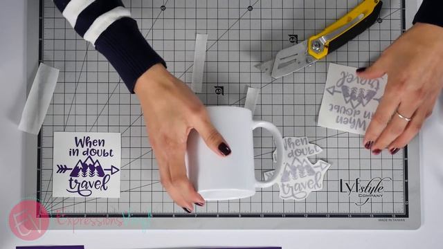 How to apply adhesive vinyl to a mug! смотреть онлайн