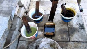 Кислота с отработкой разьела ржавчину.