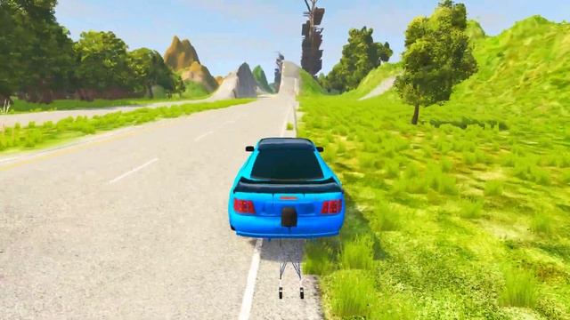 Big & Small Cars vs Slide Color with Portal Trap - Monster Trucks vs Speed Bumps | Beamng Drive # 5 смотреть онлайн