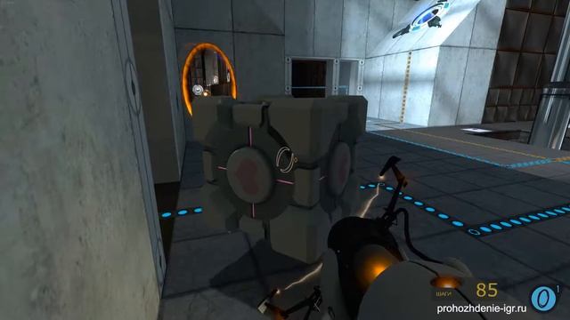 Portal 1-17. Камера испытаний 17. Минимум порталов. Минимальное время. Минимум шагов. Прохождение смотреть онлайн