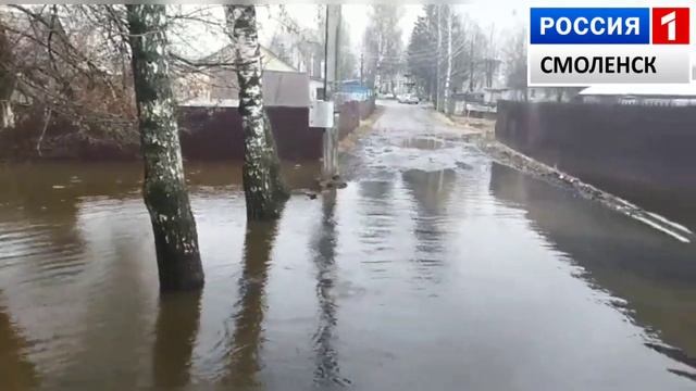 Воды по колено. В смоленском микрорайоне затопило улицу и жилой дом смотреть онлайн