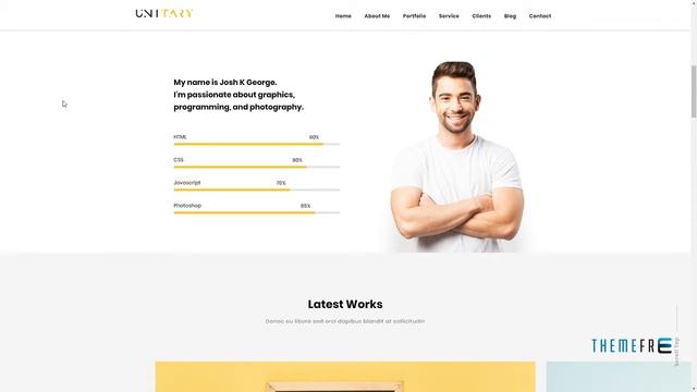Unitary - Creative Personal Portfolio WP Theme Troy Stepan смотреть онлайн