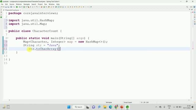Find each character count in given String in Java смотреть онлайн