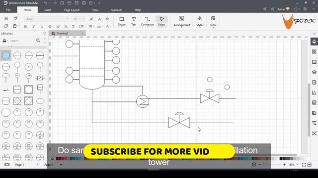 How to draw Distillation Column Complete Instrumentation P&ID using EdrawMax- Topic 20 смотреть онлайн