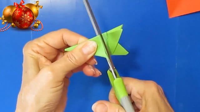 Как Быстро Делать Новогодние подарки/ Декор на Дверь Бумаги Оригами ВЕНОК украшения поделки DIY смотреть онлайн