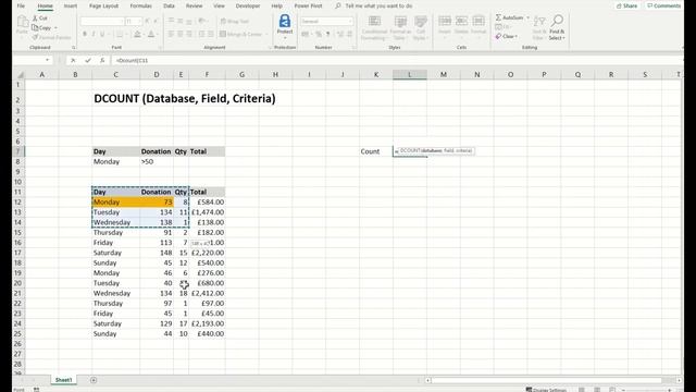 How to use DCOUNT Function in Excel? смотреть онлайн