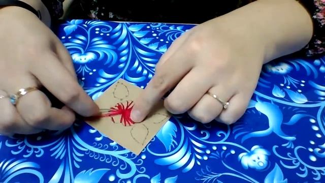 Творчество. Вышивка на картоне смотреть онлайн