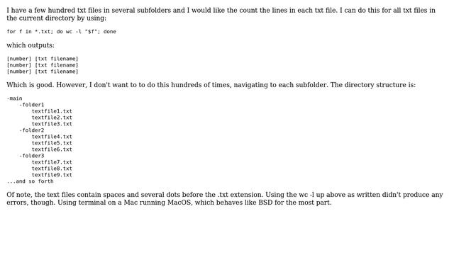 wc -l to count lines all txt files in folders and subfolders (2 Solutions!!) смотреть онлайн
