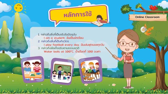 English by T. Daniel : การใช้ Present simple Tense: P.4-6 смотреть онлайн
