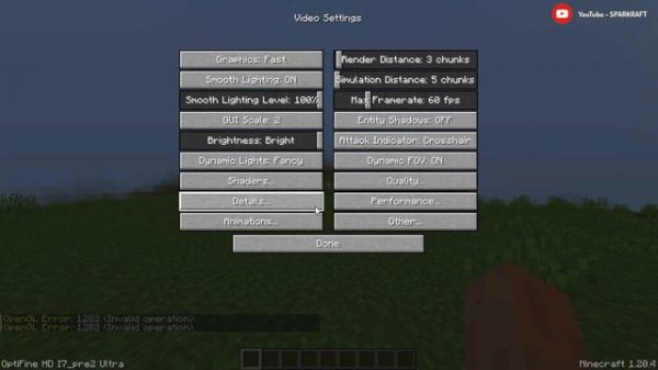 [ Fixed ] OpenGL Error 1282 in Minecraft | Sparkraft |