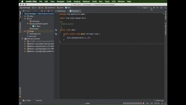 Setup OpenGL on Mac, using IntelliJ IDEA and LWJGL 3.0.0 in 5 minutes. смотреть онлайн