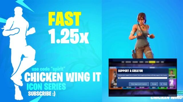 FORTNITE CHICKEN WING IT EMOTE AT DIFFERENT SPEEDS! (SLOW, NORMAL, FAST, VERY FAST...) смотреть онлайн