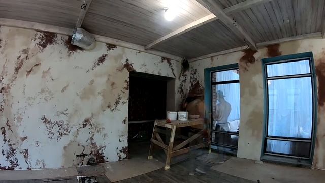 Декоративная штукатурка в ресторане 