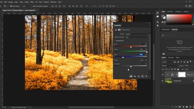 Как быстро поменять время года в Photoshop | How to change the time of year in Photoshop смотреть онлайн