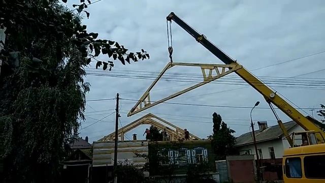Монтаж мансардных ферм. Мансардный проем 6 метров смотреть онлайн