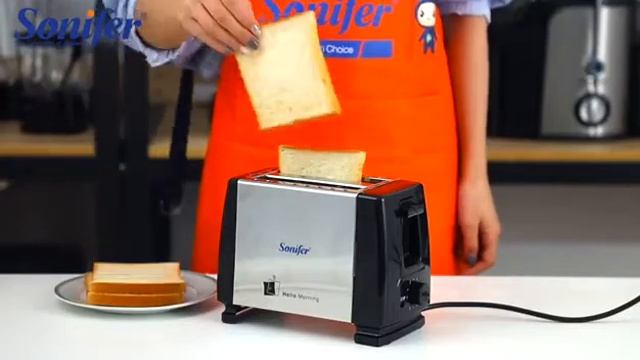 2 Slices Stainless steel Automatic Bread Toaster Sonifer SF-6007 смотреть онлайн