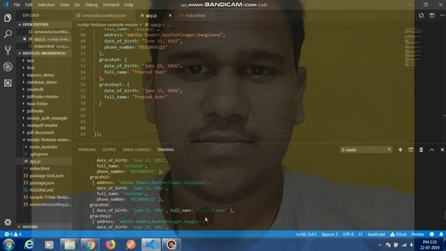 nodejs - firebase connectivity & and control data statically смотреть онлайн