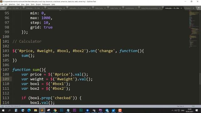 Калькулятор расчета стоимости для сайта на jQuery смотреть онлайн