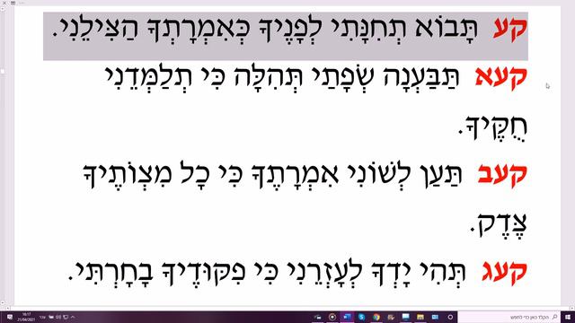 Изучаем Тэилим (Псалмы), №119-6 תהילים, פרק קיט Урок ведёт: Йорам Лемельман смотреть онлайн