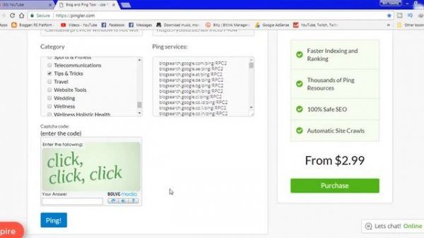 How to Ping and Rank Youtube videos,Blog or Web post and website -updated 2018