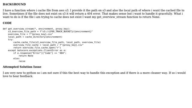Code Review: Clean way to handle file not found exception смотреть онлайн