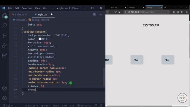Make Custom Tooltip in CSS with transition effects || 2021 || Advanced CSS | get Source Code| смотреть онлайн