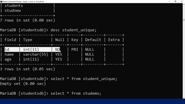 MySQL in Hindi #21: AUTO INCREMENT PRIMARY KEY in MySQL in Hindi PhpMyAdmin & CMD смотреть онлайн