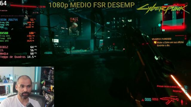 XEON E5 2667 v4 + RX 580 | TESTE CYBERPUNK 2077 PC GAMER BARATO R$1500 смотреть онлайн