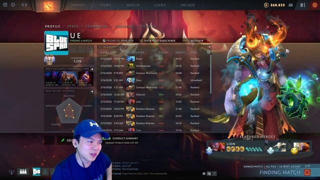 Dota 2 IMMORTAL 6.6K MMR RANKED NA смотреть онлайн
