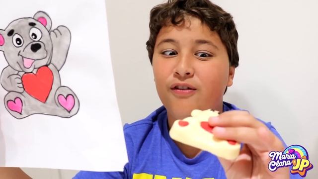 DESENHO Vs CHOCOLATE Vs BRINQUEDO com Maria Clara e JP ♥ Stories for kids about sweets & candies смотреть онлайн