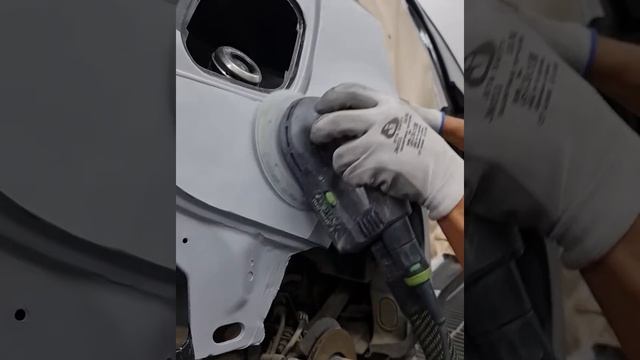 Подготовка грунта к покраске на сухую и без использования ручного рубанка! Как мы это делаем! смотреть онлайн