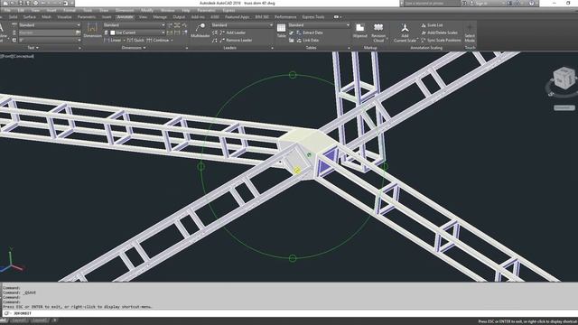 40 FEET CLEAR FOLDING DOME USING OLD TRUSS 3D DESIGN IN AUTODESK AUTOCAD смотреть онлайн