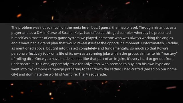 Social Vampire Sucks the Fun Out of 3 Campaigns (r/RPGHorrorstories) смотреть онлайн