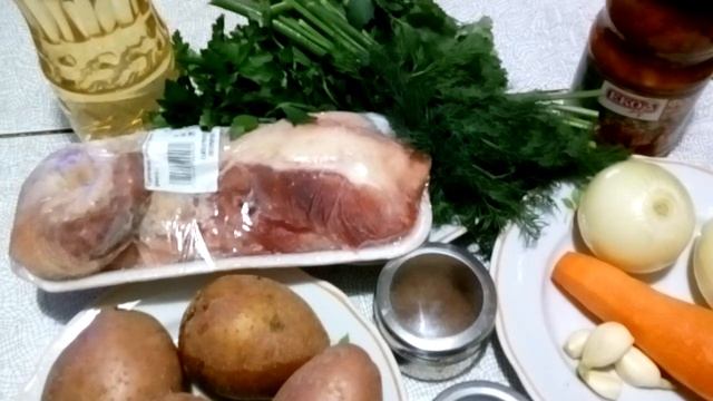 Суп очень вкусный суп из консервированной фасоли с грибами. смотреть онлайн