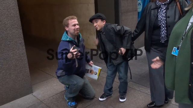 Atticus Shaffer With Fans At The SiriusXM Radio Studio At...