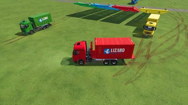 GARAGE OF COLORS ! TRANSPORTING POLICE CARS WITH TRUCKS ! FS 22 ! смотреть онлайн