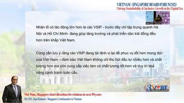 VSBF 2023 | Remarks by Singapore’s Ambassador, Mr. Jaya Ratnam смотреть онлайн