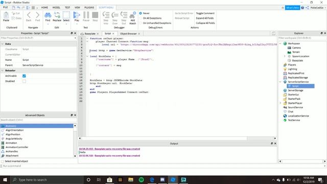 WebHooks & Chat | Roblox Lua смотреть онлайн