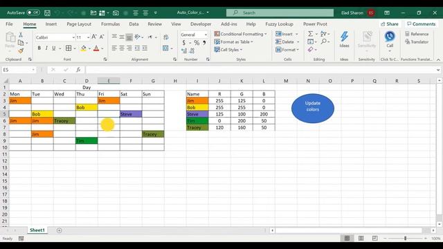 Automatic cell coloring VBA Excel (2021) смотреть онлайн