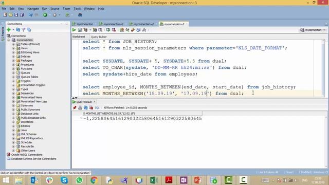 Урок 36 - Функция MONTHS_BETWEEN (SQL для Начинающих) смотреть онлайн