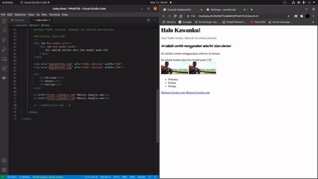 Belajar HTML Pemula - Embed Javascript pada HTML - integrasi JS dan HTML - Belajar Web Pemula смотреть онлайн